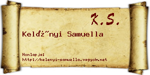 Kelényi Samuella névjegykártya